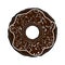 Simple donut illustration. Donut isolated on white background