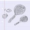 Simple doodle of a tennis racket