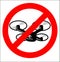 Simple drone symbol prohibition sign