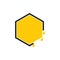 Simple drop honey hive hexagonal symbol frame vector