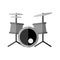 Simple Drums Instrument Vector Illustration Graphic