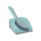 Simple dust pan with brush icon. Cleaning service concept. Flat cleaning item, dustpan with brush for cleaning