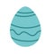 Simple Easter stylized egg in flat cartoon design - vector on white