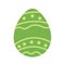 Simple Easter stylized egg in flat cartoon design - vector on white