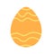 Simple Easter stylized egg in flat cartoon design - vector on white