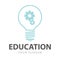Simple Education Ideas Logo Vector Graphic