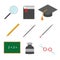 Simple Education Related Icons Vector Illustration