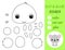 Simple educational game coloring page cut and glue sitting baby koala for kids. Educational paper game for preschool children.