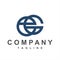 Simple eG, Ge, ecG initials company logo