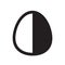 Simple egg icon, vector illsutration design,  black and white color