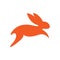 Simple and elegant rabbit logo vector template