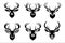 A simple and elegant vector design of a deer icon featuring graceful antlers.