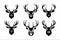 A simple and elegant vector design of a deer icon featuring graceful antlers.