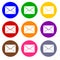 Simple email or post icon collection for website. Envelope icon or button isolated