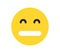 Simple emotion face and yellow cartoon emoji.