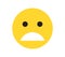 Simple emotion face and yellow cartoon emoji.