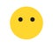 Simple emotion face and yellow cartoon emoji.