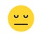 Simple emotion face and yellow cartoon emoji.
