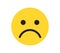 Simple emotion face and yellow cartoon emoji.