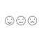 Simple emotion satisfaction line icon vector illustration
