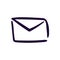 Simple envelope icon vector illustration on white background