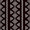 Simple ethnic black and white triangles and rhombus seamless pattern, vector