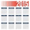 Simple european 2015 year vector calendar