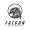 Simple falcon vector logo design