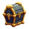 Simple fantasy Treasure Chest 2d stylized game asset