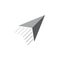 Simple fast arrow movement swoosh logo vector
