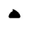 Simple feces icon. Black poop simbol. Fecals sign.