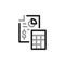 Simple Financial Report Related Vector Line Icon. Financial documents, profit calculation. Vector illustration