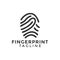 Simple fingerprint graphic design element vector isolated