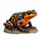 Simple Fire-bellied Toad Clip Art With White Margins