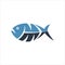 Simple fish concept logo is suitable for company icons