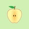 Simple flat apple cut