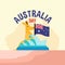 Simple Flat Australia Day Illustration Design Vector Stock Image