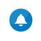 Simple flat bell notification time icon