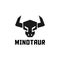 Simple flat Bull / Minotaur head logo design inspiration