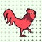 Simple flat design rooster