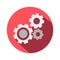 Simple flat gear illustration. Repair icon, breakdown