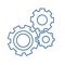 Simple flat gear illustration. Repair icon, breakdown