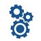 Simple flat gear illustration. Repair icon, breakdown