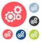 Simple flat gear illustration. Repair icon, breakdown