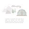 Simple flat glamping bubble house. Recreation in wild nature with facilities.