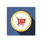 Simple flat illustration of a shopping trolley. Icon, buy button, basket