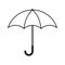 Simple flat lined umbrella icon