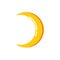 Simple flat minimalist crescent moon icon