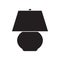 Simple flat night lamp icon