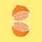 Simple Flat Open Orange Vector Illustration